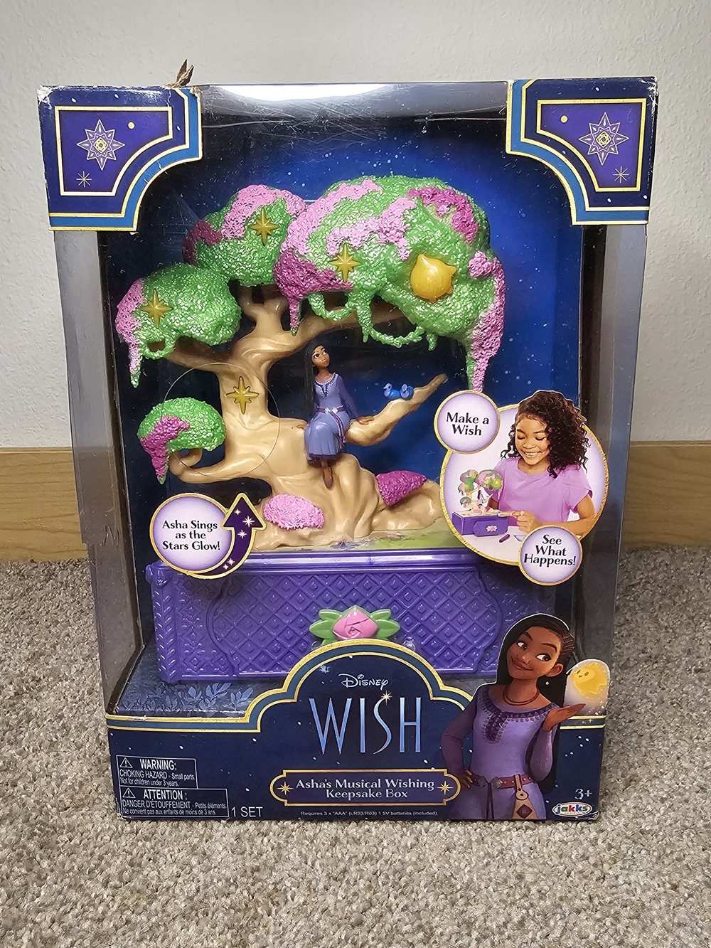 Disney Wish Asha's Musical Wishing Keepsake Box - Purple & Green